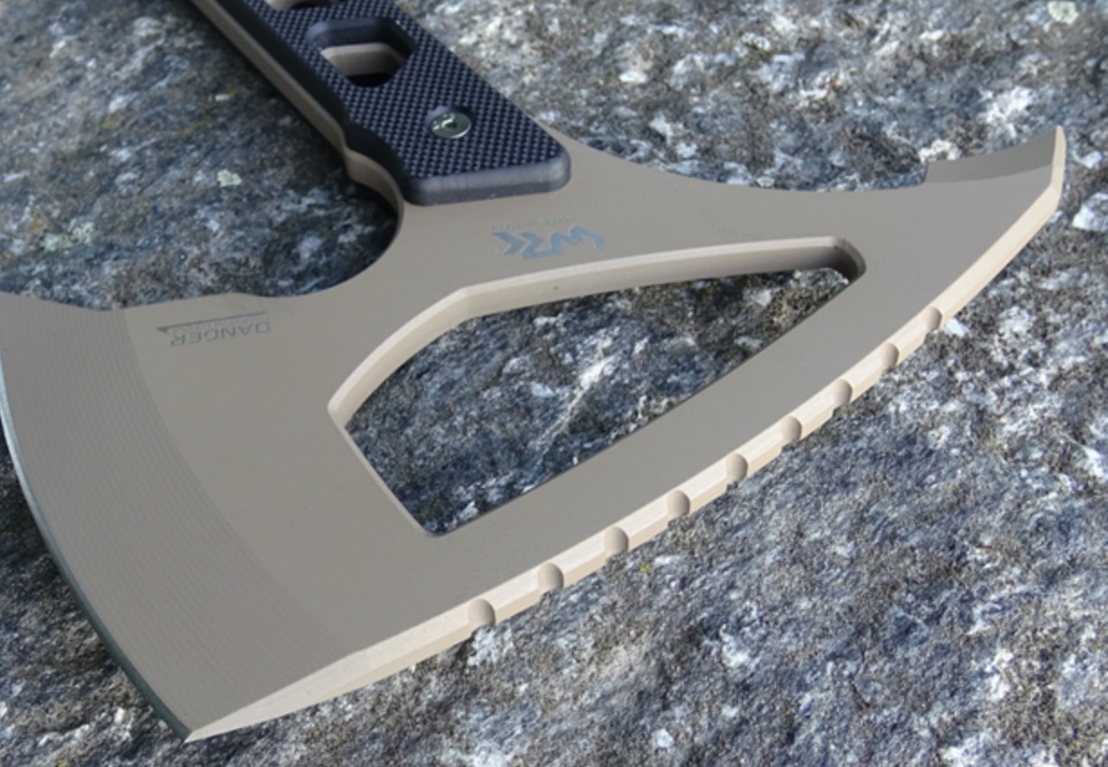 Desert tan finish on the Strikeback head